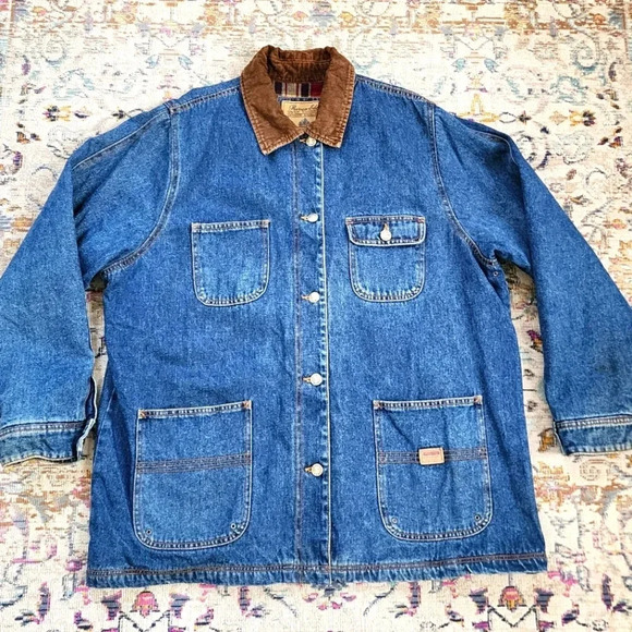 River Edge American Classic Other - River Edge American Classic Mens Outdoor Flannel Lined Denim Jean Jacket, sz XLg